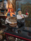 Vintage Laurel and Hardy plastic figural planter