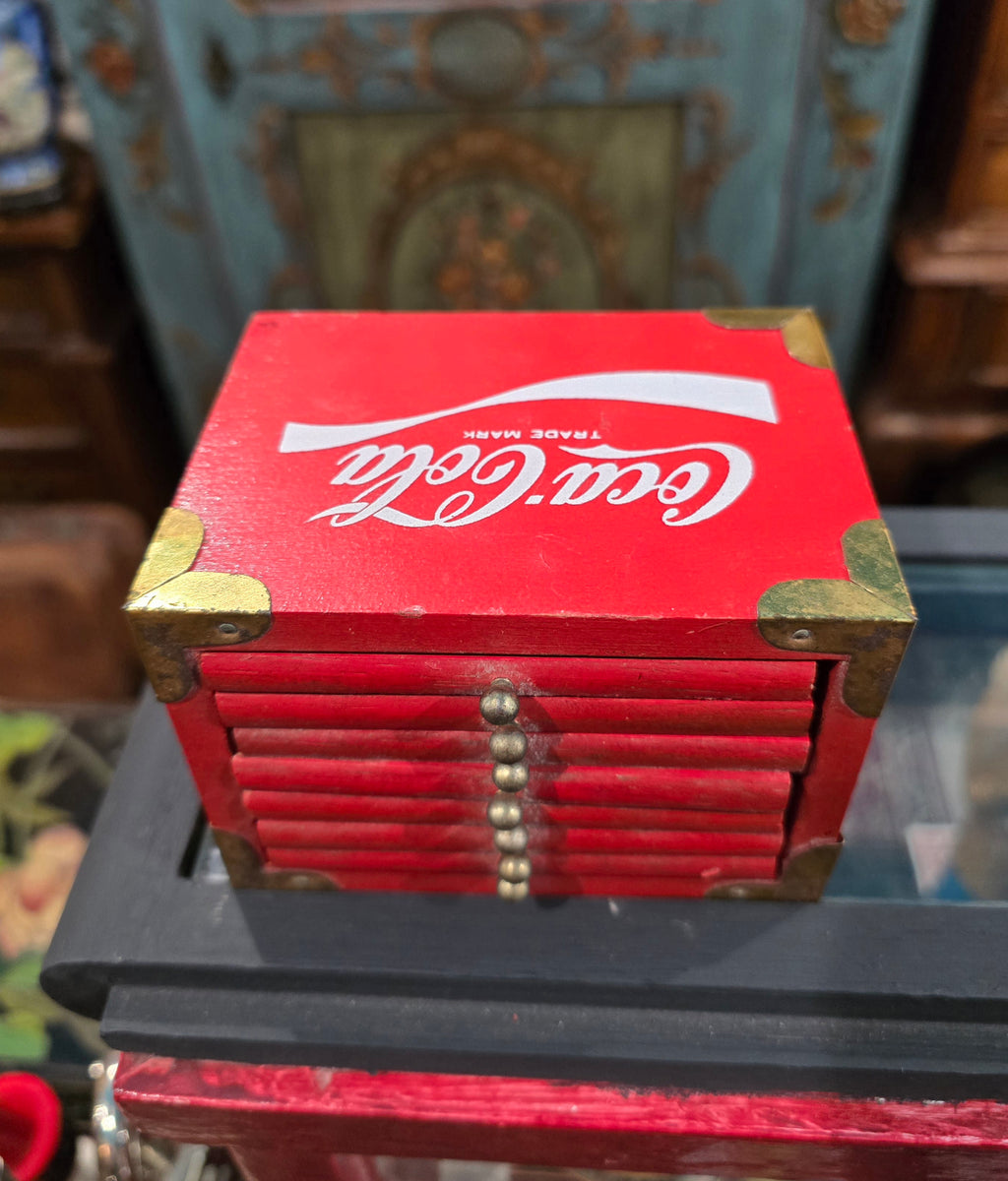 Vintage Coca-Cola coaster dispenser
