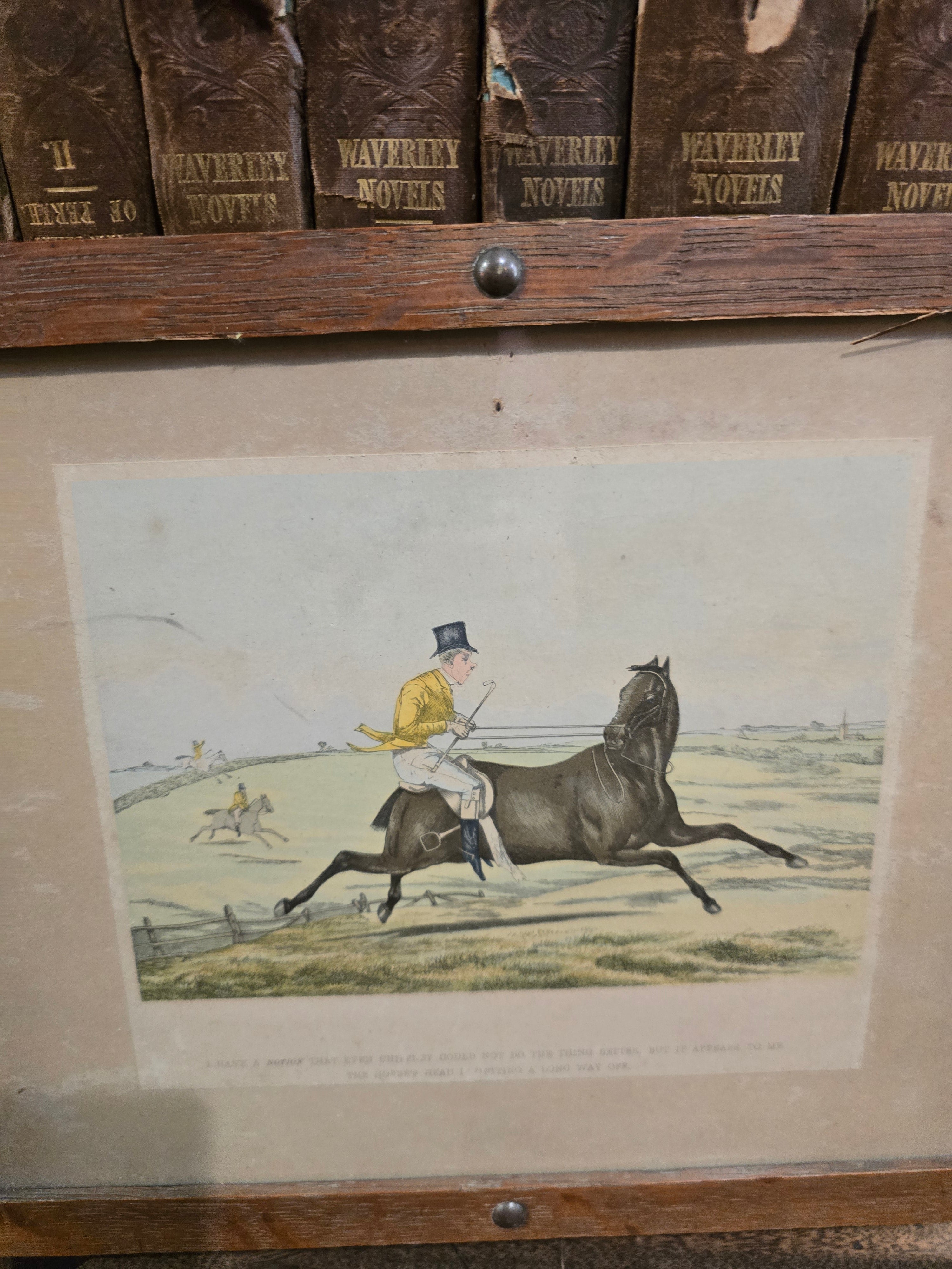 Antique framed fox hunting prints after the British artist Henry Thomas Alken (1785–1851)