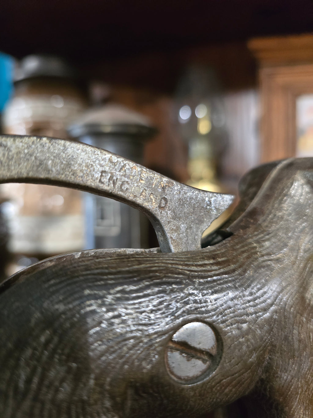 Antique Victorian-era cast iron dog nutcracker
