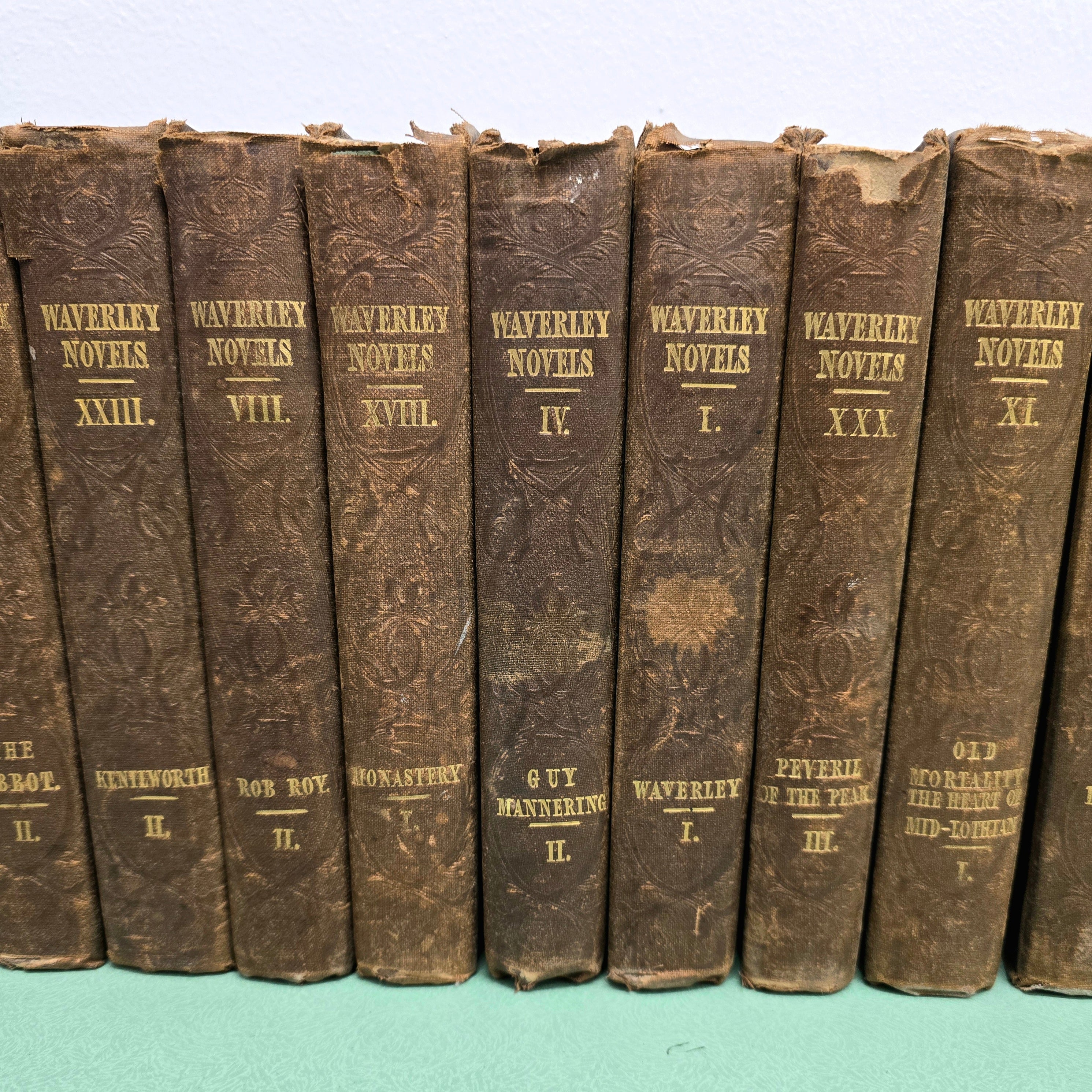 Antique Rare 1829-1833 Waverley Novels Published: Edinburgh Robert Cadell Books