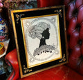 Vintage Beautiful silouette wall picture framed